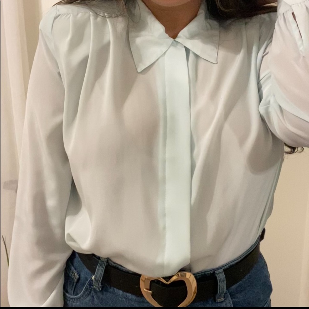 Classic Josephine Vintage Mint Blouse